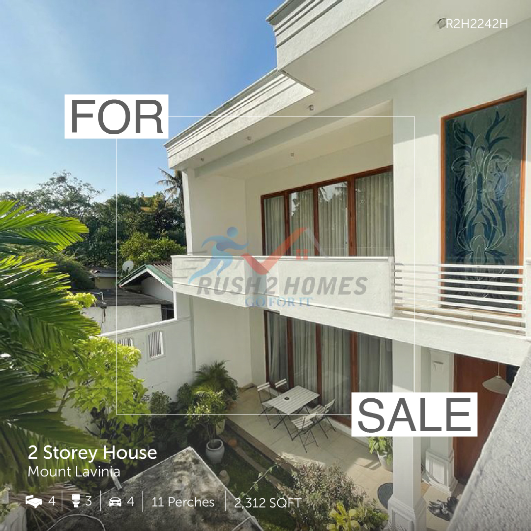 Here’s an Architecturally designed 2 Storey house for sale in Mt.Lavinia