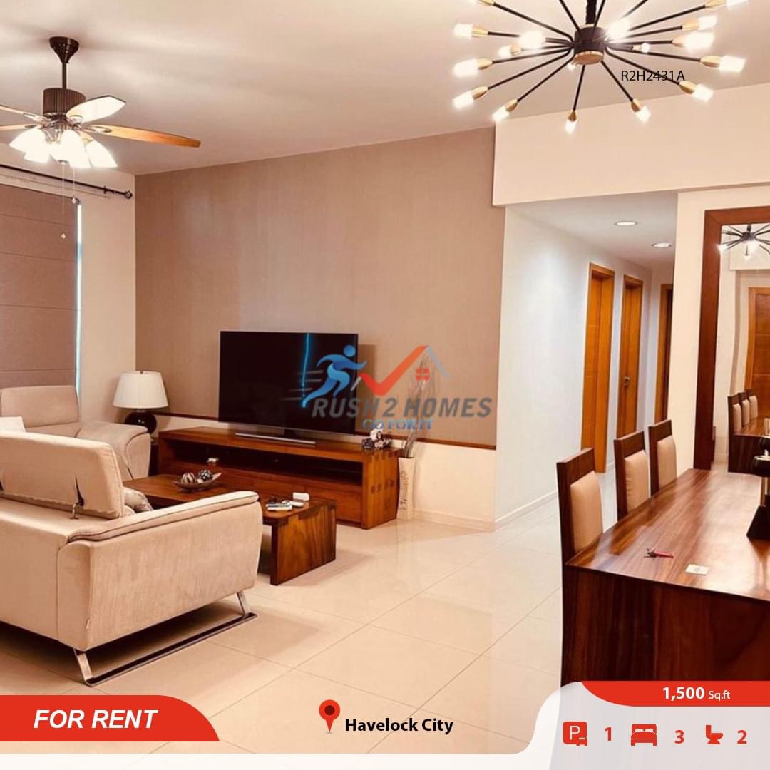 Fully Furnished Apartment for Rent at Havelock City