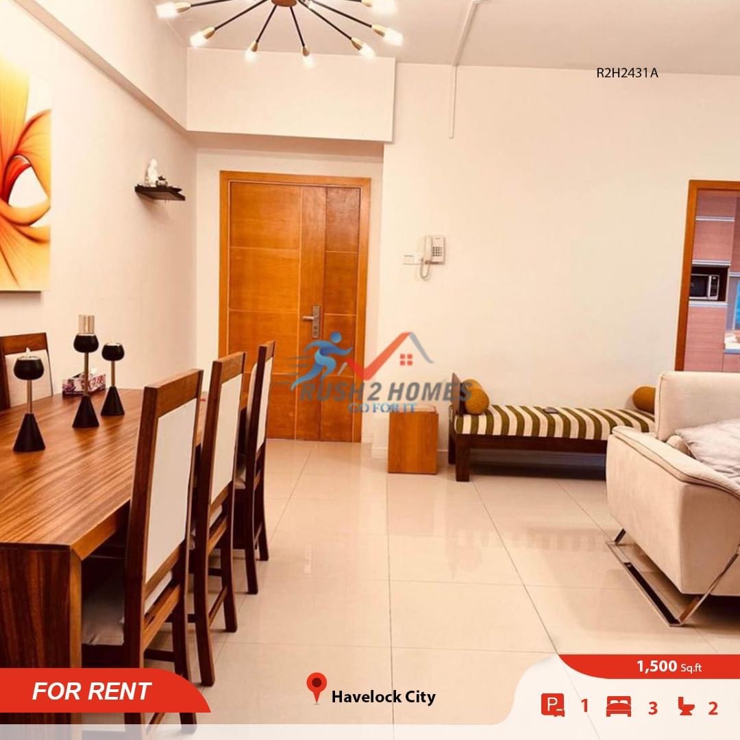 Fully Furnished Apartment for Rent at Havelock City